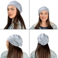 thumbnail image 3 of Lightweight Unisex Adult Oversized Wrinkled Fleece Cuffless Beanie, 3 of 5