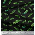 thumbnail image 2 of Soimoi Black Cotton Duck Fabric Palm Leaves Printed Fabric 1 Yard 44 Inch Wide, 2 of 3