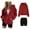 Red, variant on Turilly Women's Plus Size Clothes Women Casual Hooded Neck Long Sleeve Loose Regular Blouse Tops and Shorts Set