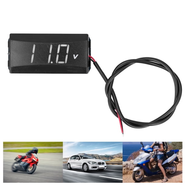 Medidor De Voltaje Para Automóvil, Medidor De Prueba De Voltaje Pantalla Digital LED Voltímetro Universal Reemplazo Digital Para Automóvil Motocicleta Vehículo Eléctrico
