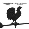 thumbnail image 4 of Klassen Bronze Rooster Cast Aluminum Weathervane, Black, 4 of 7
