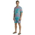 thumbnail image 3 of Birdie Bound Men's Printed Leaves Cabana Shirt with Short Sleeves, Sizes S-3XL, 3 of 5