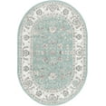 thumbnail image 2 of Rugs.com Aurelia Collection Rug – 4' x 6' Oval Aqua Medium-Pile Rug Perfect For Living Rooms, Large Dining Rooms, Open Floorplans, 2 of 4