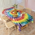 thumbnail image 3 of Colorful Tie Dye Pattern Rectangle Tablecloth 60"x120",Waterproof Polyester Rectangle Table Cloth, Wipeable Spillproof Polyester Tablecloth for Dining, Camping, Indoor and Outdoor, 3 of 6