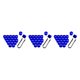 thumbnail image 1 of Tapas de tuerca de rueda de coche Riwesomey 20 unids/set chapado azul 17mm Type5 NO5, 1 of 6