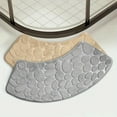 thumbnail image 5 of BUYISI New Practical Shower Laundry Room Living Room Shower Mat Absorbent Bathroom Accessory Curved Shower Soft Washable Blue, 5 of 5