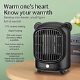 thumbnail image 2 of 500W Desktop Bear Heater, Indoor Small Space Heater, with PTC Safety Power Switch (Black), 2 of 5