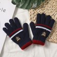 thumbnail image 1 of Guantes de invierno para niños con forro interior de doble capa, resistentes al frío y al calor, guantes de punto necesarios para viajar y jugar, 1 of 5