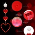 thumbnail image 6 of Uutvery LED Valentine's Day Curtain Light Set, Suction Cup Heart Party Decoration, Wedding Room Hanging Light, Battery Powered 520 Ambiance Light, 6 of 6