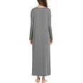 thumbnail image 4 of Avidlove Women's Long Sleeve Nightgown Long Sleepshirts Henley Sleep Dress Full Length Sleepwear, 4 of 7