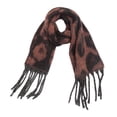 thumbnail image 1 of Bufanda cálida para mujer, chal colorido, suave, cómodo, elegante para clima frío, bufanda grande con estampado de leopardo y flecos de jacquard, bufanda larga de moda, borlas de cola de, 1 of 5