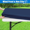 thumbnail image 3 of Mantel de pícnic Spotjoy, elástico, impermeable, 30 x 96 cm, color azul marino, 3 of 8