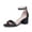 Black, variant on Women's Low Chunky Heel Sandal Ankle Strap Open Toe Block heels Party Dress Shoes for Lady Red Size 9