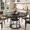 Black, variant on Space-Saving Farmhouse Dining Table, 47.2" Round Table for 4–6 with 2-Tier Storage Shelf, X-Shaped Sturdy Metal Base, Perfect for Kitchen, Dining Room, Living Room, or Meeting Room