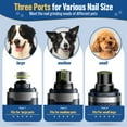 thumbnail image 4 of Dog Nail Grinder, Pet Nail Trimmer for Dog Cat w/Lights, Low Vibration, LCD Display, Quiet 3 Speeds Electric Pet Nail Polisher, Clipper Grooming Tool for All Breed, 4 of 9