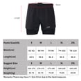 thumbnail image 6 of Lixada Men's 2-in-1 Running Shorts Quick Drying Breathable Active Training Exercise Jogging Cycling Shorts with Longer Liner, 6 of 7
