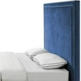 thumbnail image 5 of Posh Living Tristan Velvet Nailhead Trim Headboard Queen Size - Navy, 5 of 9