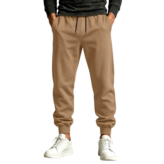 Joggers for Men with Pockets Men's Solid Color Multi Pocket Sweatpants With Elastic Waist Casual Sports Pants Men's Streetwear Joggers