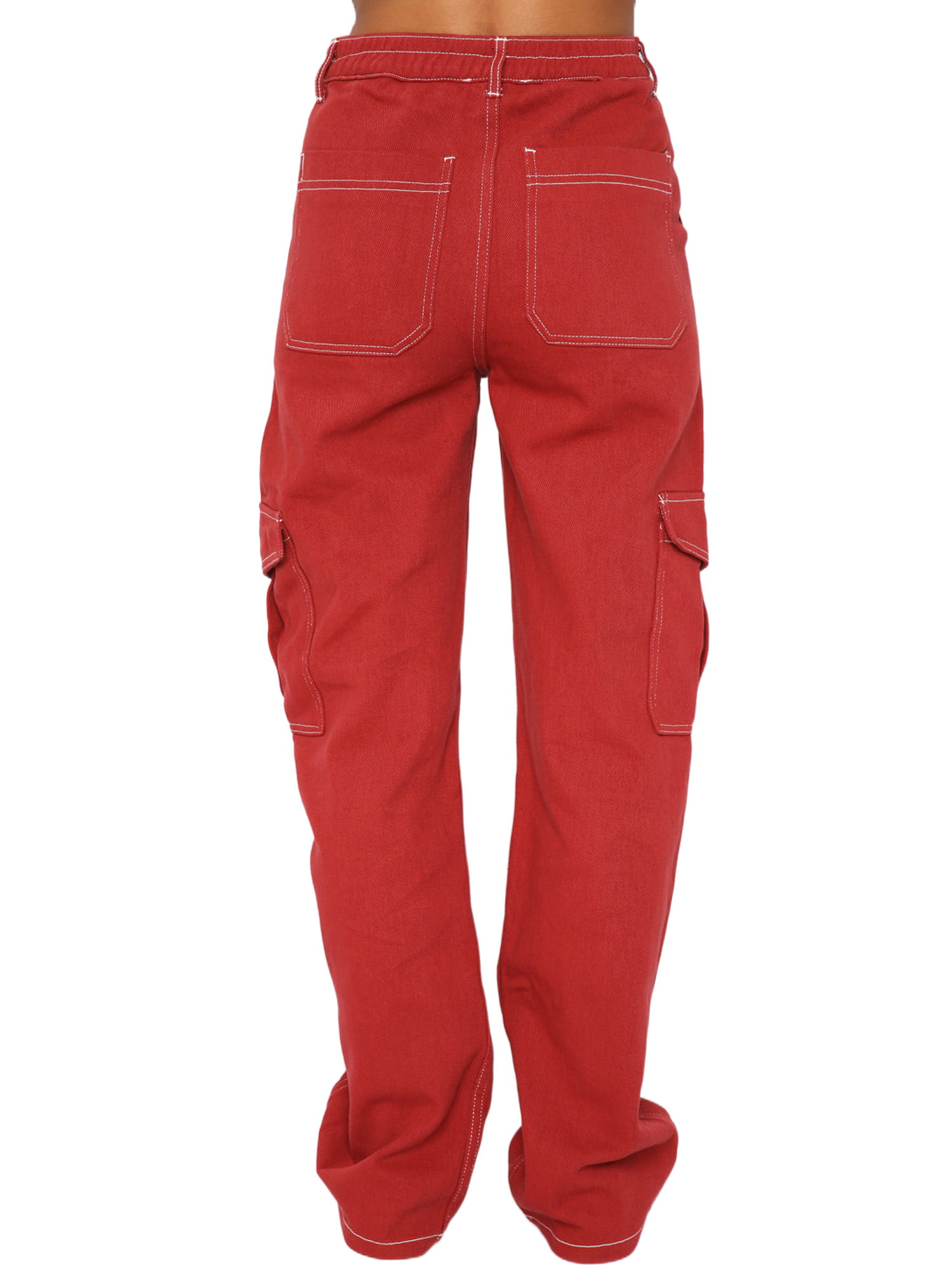 AMESI pantalonetas de mujer elegante Slant Pocket Cargo Pants (Color :  Khaki, Size : L) : Buy Online at Best Price in KSA - Souq is now :  Fashion