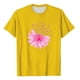 thumbnail image 4 of Fiudx Ofertas de La Semana Mujer Verano Ocio Moda Estampado de Flores Cuello Redondo Manga Corta Top/Camisa, 4 of 4