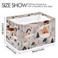 thumbnail image 4 of Yayeee 2 Pack Canvas Storage Basket with Handles for Shelves Fabric Bins Closet Organizer, Cartoon Gray Houses, 4 of 8