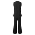 thumbnail image 4 of Women's 2 Piece Outfits Sleeveless Suit Vest And Wide Leg Pants Business Casual Sets Womens Outfits Dressy Casual Dressy Pant Suits for A Wedding Winter Pant Suits for Women Dressy plus Size Weavers, 4 of 4