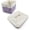 WHITE/PURPLE, variant on HYGGE + Linen Storage Bin Basket 15.8" x 12.5" x 10" Durable Fabric & Lightweight Design, Storing Toys, Books, Linens, Games, Clothing, Baby Products & More! (2 PACK, WHITE/PURPLE)