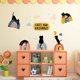 thumbnail image 5 of Calcomanías de pared de gatos y arcoíris de colores, gato acostado en la nube de estrellas del arco iris, pegatinas de pared extraíbles para pegar y despegar, vinilo DIY, decoración de arcoíris bohem JAMW Sencillez, 5 of 5