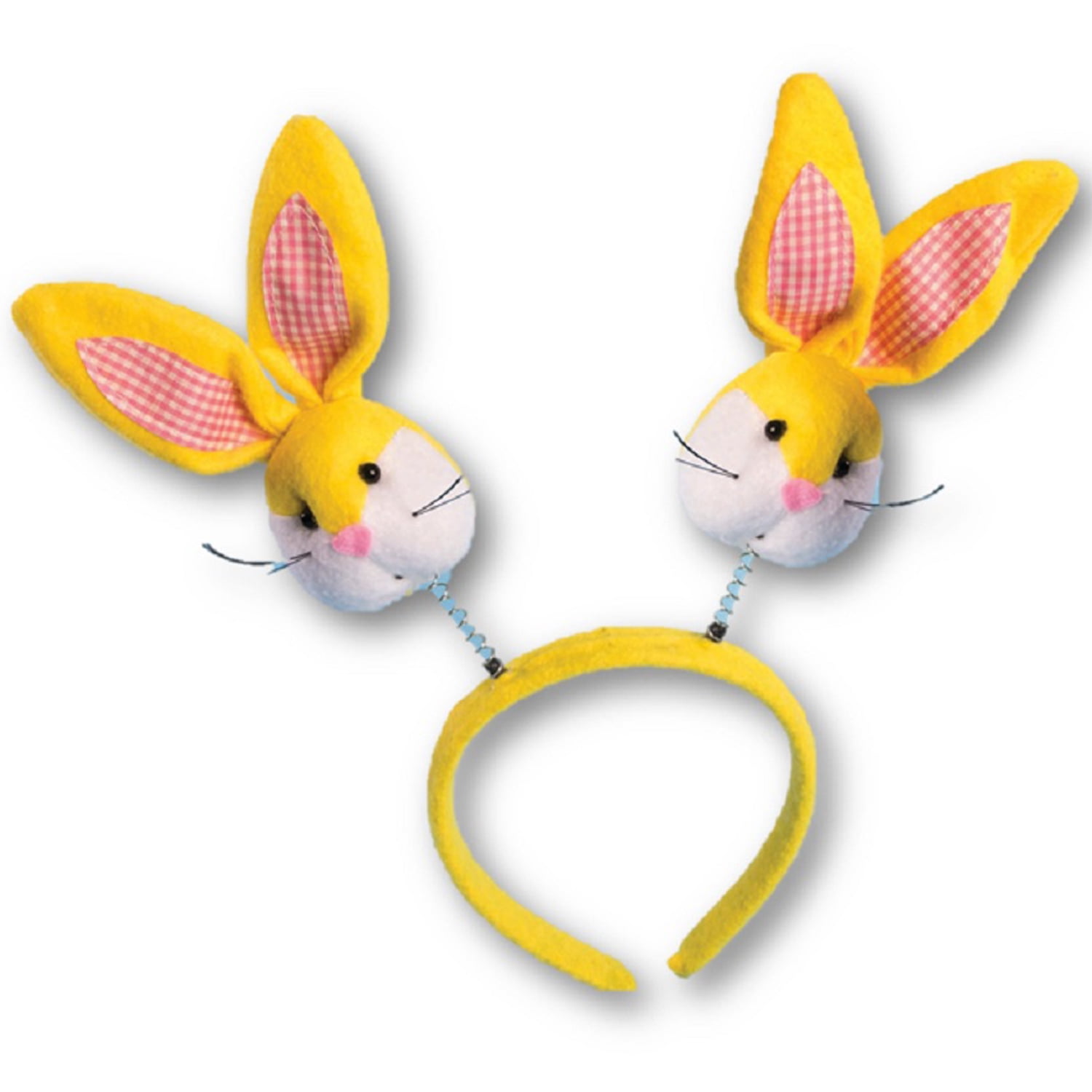 Shiny Metallic Color Plush Easter Bunny Ears Rabbit Headband, One 