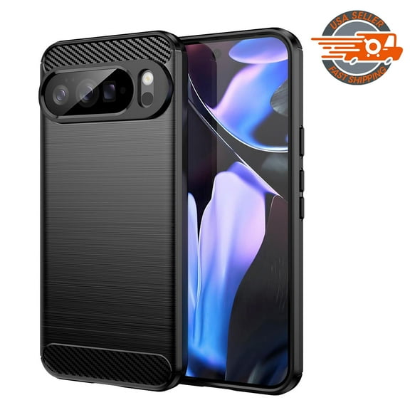 for Google Pixel 10 Pro XL Case, Carbon Fiber Texture Design Cover Anti-Scratch Shock Absorption Designed for Google Pixel 10 XL (2025) (Black)