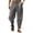 Grey, variant on Men's Elastic Solid Cotton Casual Pants Loose Breathable Comfort Fit