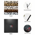 thumbnail image 2 of Brown Beige Blue Farmhouse Wooden Wall Clock Silent Non Ticking, Black Dog Paw Vintage Wooden Square Wall Clocks Battery Operated, Decor Clock for Home Office, Living Room, Kitchen, 12 Inch, 2 of 9