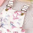 thumbnail image 4 of Baby Girl Romper with Suspender Casual Sleeveless Bow Front Floral Print Bodysuit Newborn Playsuit Summer Clothes Pink A 0-3 Month, 4 of 7