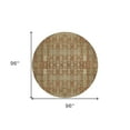 thumbnail image 3 of 8' Orange Taupe And Beige Round Moroccan Washable Indoor Outdoor Area Rug, 3 of 5