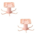 thumbnail image 2 of Maytalsory 360 Degrees Rotated Hook Self-adhesive with 6 Home Bag Rack Hanger Multi-purpose Accessory Ties Hooks Hanging Household Pink 2Set, 2 of 6