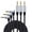 Black, variant on ROFICORD 3' Male 90-Degree Right Angle 3.5mm Aux to Male TRS Auxiliary Audio Cable, 3 Count, 3 Pack