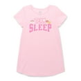 thumbnail image 2 of Wonder Nation Girls Graphic Print Sleep Dress with Short Sleeves, 2-Pack, Sizes 4-18 & Plus, 2 of 3