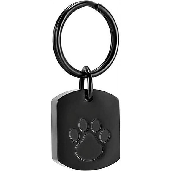 Urn Keychain for Pet Ashes Paw Print /Cylinder Cremation Jewelry for Human Ashes Dog Cat Cremation Keepsake Memorial Urn Keychain