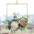 thumbnail image 2 of VerPetridure Imitation Flower Wall Decoration Metal Wreath Wrought Iron Wall Decoration, 2 of 2