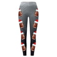 thumbnail image 4 of MKLEKYY Leggings de compresión deportiva para mujer con estampado navideño de fútbol, pantalones de yoga para fitness y entrenamientos., 4 of 4