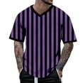 thumbnail image 4 of CONZONE Mens T-Shirts Short Sleeve T Shirts for Men Casual V Neck Striped Lightweight Tees Soft Cozy Athletic Tops, 4 of 4
