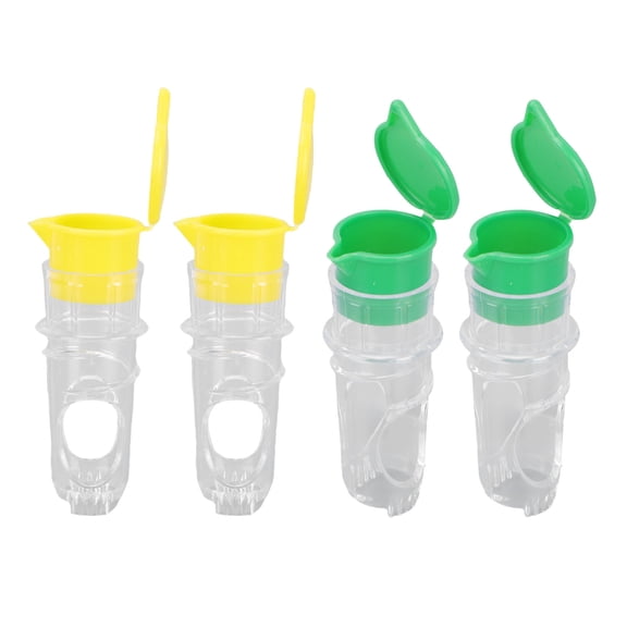 NFTIGB 4pcs Screw Top Manual Lemon Squeezer Juicer Handheld Compact Juice Extractor Citrus Press with Lid for Cocktails Drinks Yellow Green 3.1x1.4 inches / 8x3.5 cm