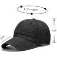 thumbnail image 3 of Washed Baseball Cap Distressed Denim Cotton Dad Hat Adjustable Polo Trucker Unisex Style Hat, 3 of 7