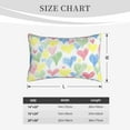 thumbnail image 4 of Pofeuu Hand Drawn Colored Hearts Print Polyester Microfiber Plush Pillowcases, Super Soft and Cozy Pillow Case Covers with Envelop Closure（Pillow core not included）-20"x30", 4 of 6