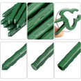 thumbnail image 3 of 75 Pieces Gardening Tool Set, 30 Plant Stake 18 Inch Garden Stake Metal Plant Support, 15 Matching Connecting Pipe, 30 Gardening Plant Flower Loop Gripper Clip for Potted Plant and Garden Flower, 3 of 5