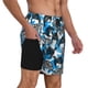 thumbnail image 2 of Balery Sea Animal Bañador para hombre, shorts de playa de secado rápido con entrepierna y forro de compresión-Small, 2 of 6