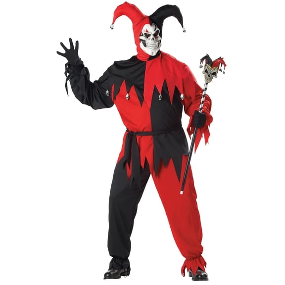 California Costumes Black & Red Evil Jester Costume Adult Plus XX-Large 48-52 Male