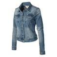thumbnail image 3 of MixMatchy Women's Classic Casual Vintage Denim Jean Jacket, 3 of 4