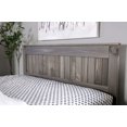 thumbnail image 3 of Transitional Simple Panel Headboard Footboard Twin Size Bed 1pc Bedframe Weathered Gray Pine Wood Bedroom Made in USA, 3 of 7