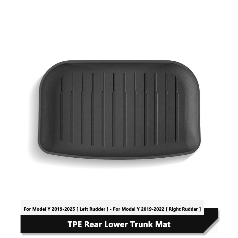 For Tesla Model Y Juniper 2025 Front Rear Trunk Mat TPE Lower Storage Box Pads Protective Cover Cargo Liner Trunk Tray Floor Mat
